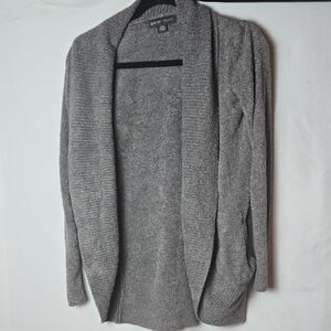 Barefoot Dreams Gray Open-Front Cardigan